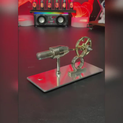 Classic Stirling Engine Display - Running Mechanical Model