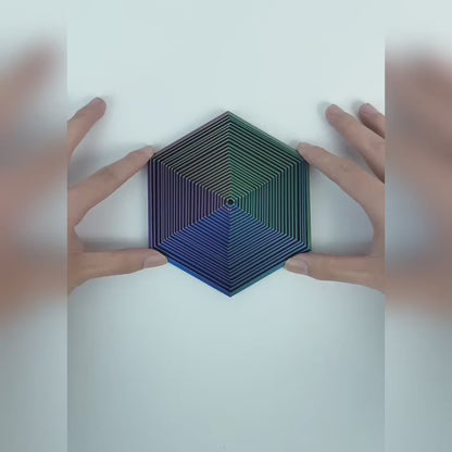 Hexagon Push Fidget - Compact Sensory Clicker