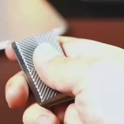 Cube Push Slider - Compact Metal Push Fidget