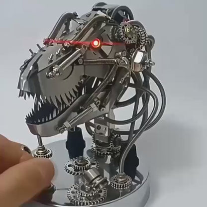 Movable T-Rex Head - Steampunk 3D Metal Model Kit