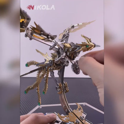 Phoenix DIY Kit - Silver/Gold - Mechanical Creature Model Kit