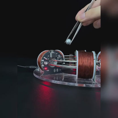High-Tech Electromagnetic Coil Accelerator Display