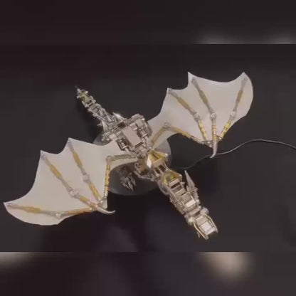 Dragon with Colourful Wings - Premium 3D Metal Model Kit