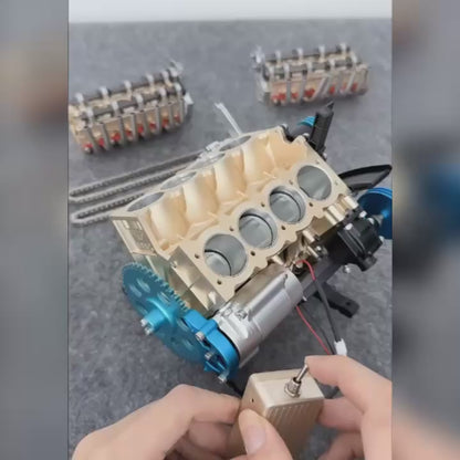 V8 Metal Car Engine DIY Kit - Premium Mechanical Model Kit