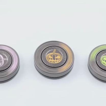 Evil Pumpkin Haptic Coin Spinner - Premium EDC Metal Spinner