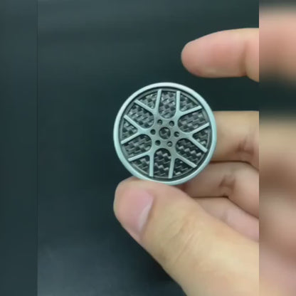 Wheel Hub Coin Clicker - Compact Metal Click Fidget