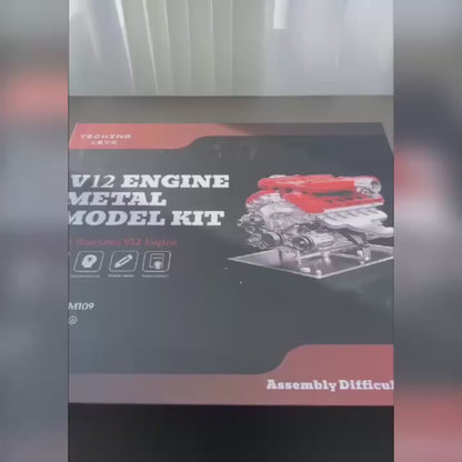 V12 Metal Car Engine DIY Kit - Premium Mechanical Model Kit