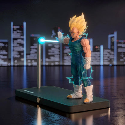 The Curious Mind Dragon Ball Vegeta night light with magnetic LED display, featuring Vegeta in his iconic blue suit and spiky blonde hair.
