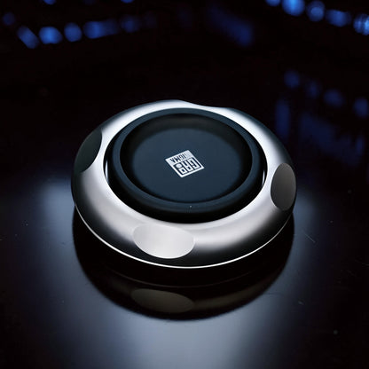 The Curious Mind Magnetic Master 2.0 Spinner, a premium EDC metal fidget spinner with a silver finish and black center.