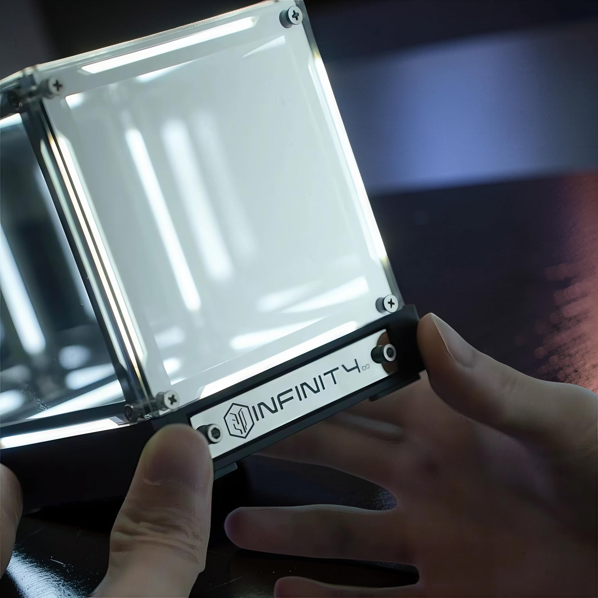 The Curious Mind 4D Infinite Space Abyss Night Light with acrylic and ABS construction, featuring immersive LED lighting.