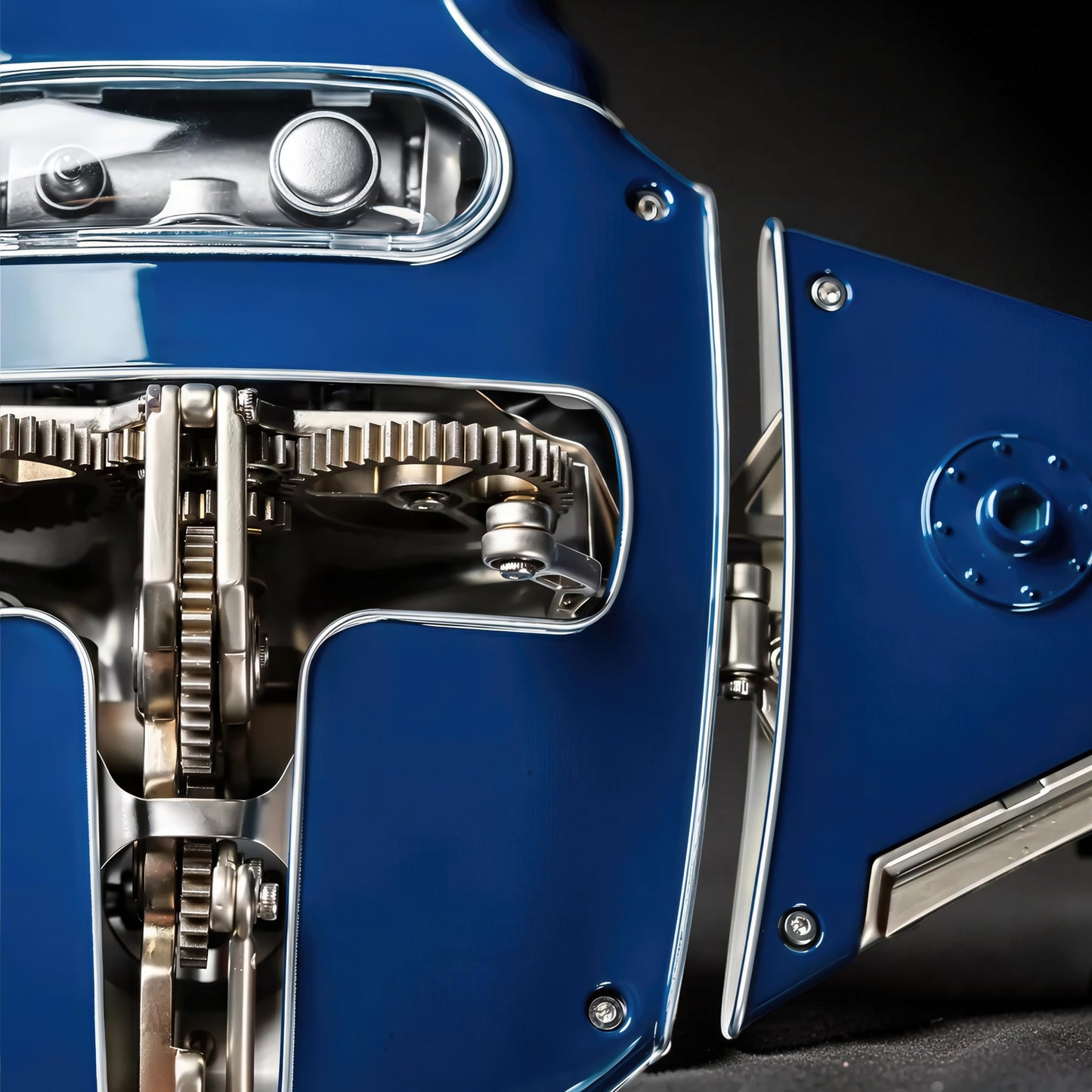 The Curious Mind Manta Ray DIY Kit features a detailed blue metal mechanical ocean creature with exposed gears and transparent elements.