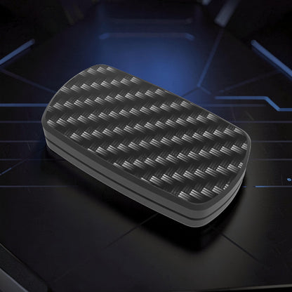 The Curious Mind Carbon Fiber Magnetic Slider with a woven black and grey pattern, designed for tactile feedback and stress relief.