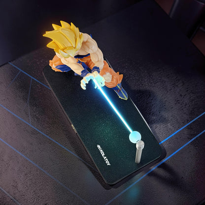 The Curious Mind Dragon Ball Kamehameha Night Light features Goku in an action pose with a blue energy blast. PLA material.