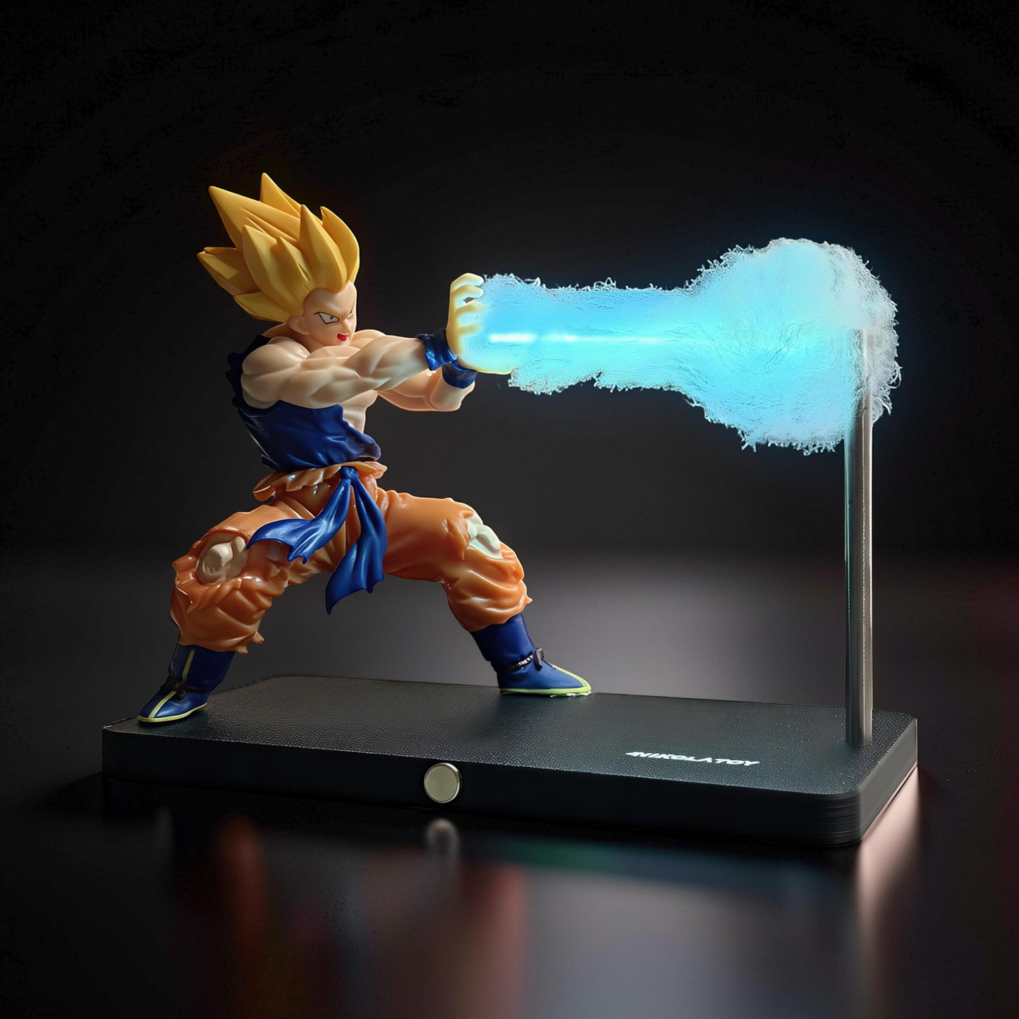 The Curious Mind Dragon Ball Kamehameha Night Light features Goku in an action pose with a blue energy blast. PLA material.