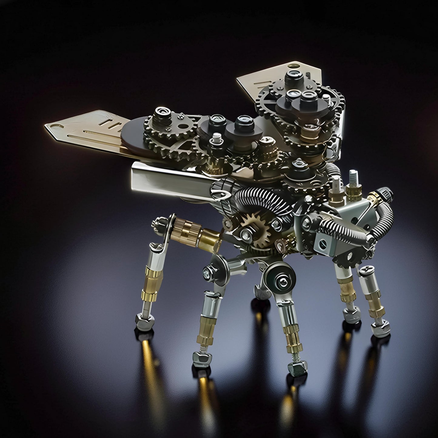 The Curious Mind Firefly premium 3D metal model kit, featuring intricate gears and steampunk design.