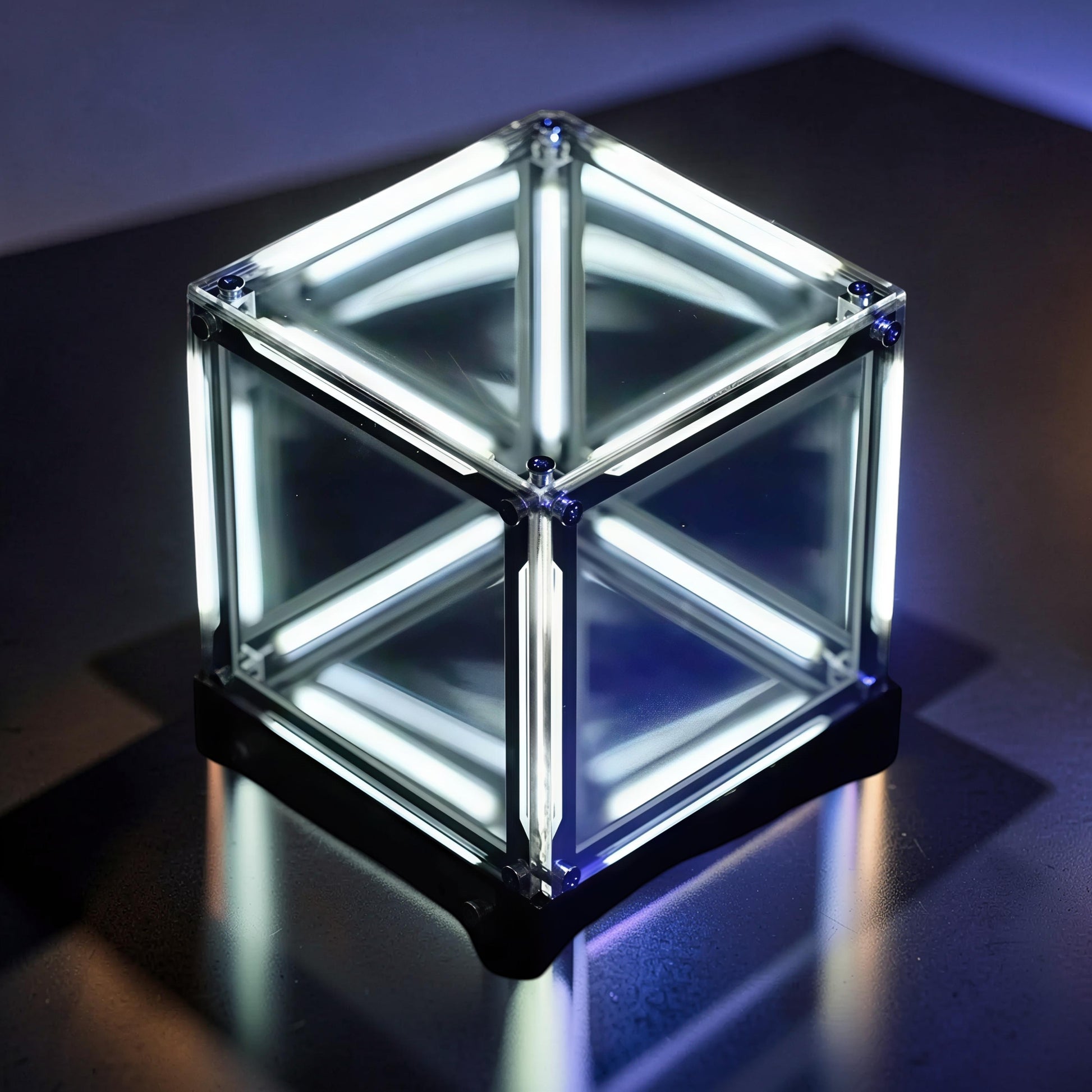 The Curious Mind 4D Infinite Space Abyss Night Light, an acrylic and ABS cube with internal white LED lights creating an immersive abyss effect.