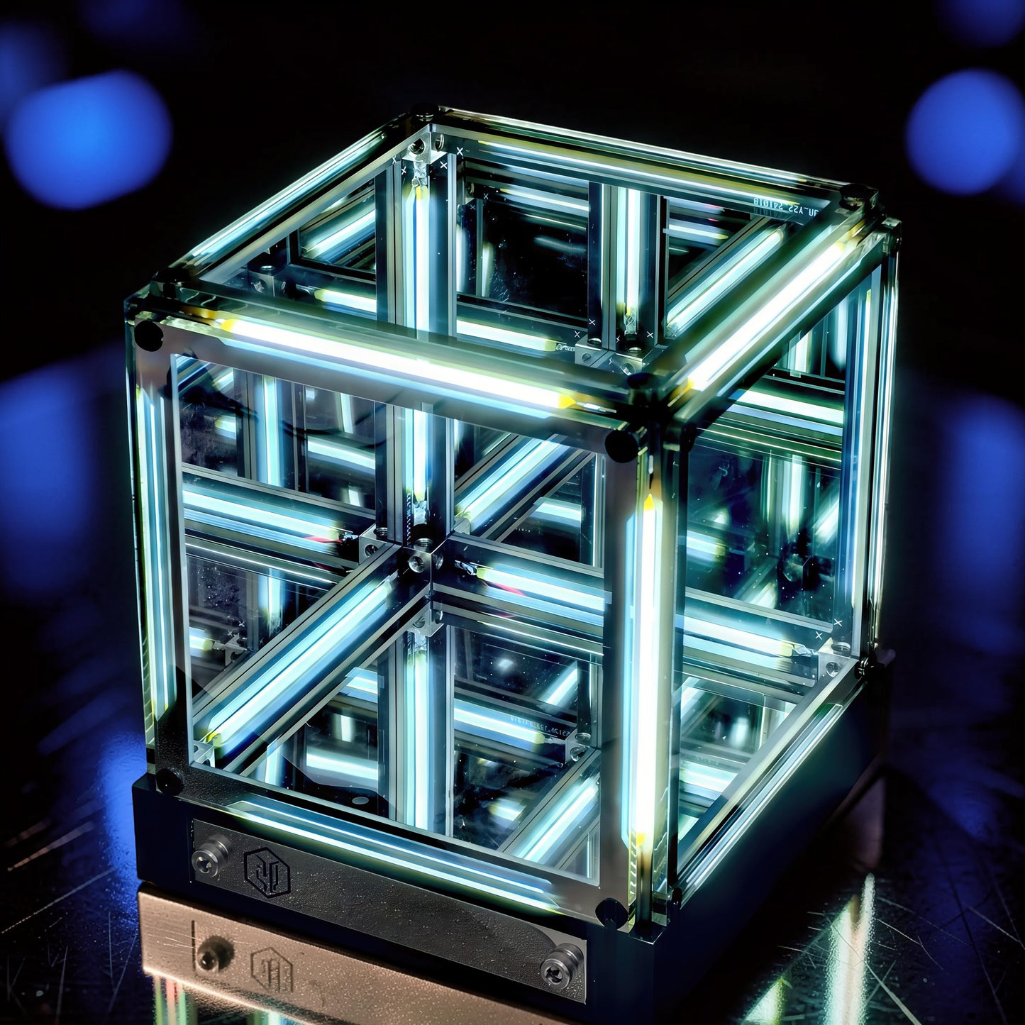 The Curious Mind 4D Infinite Space Abyss Night Light features an acrylic and ABS cube with internal LED lights creating an illusion of infinite depth.