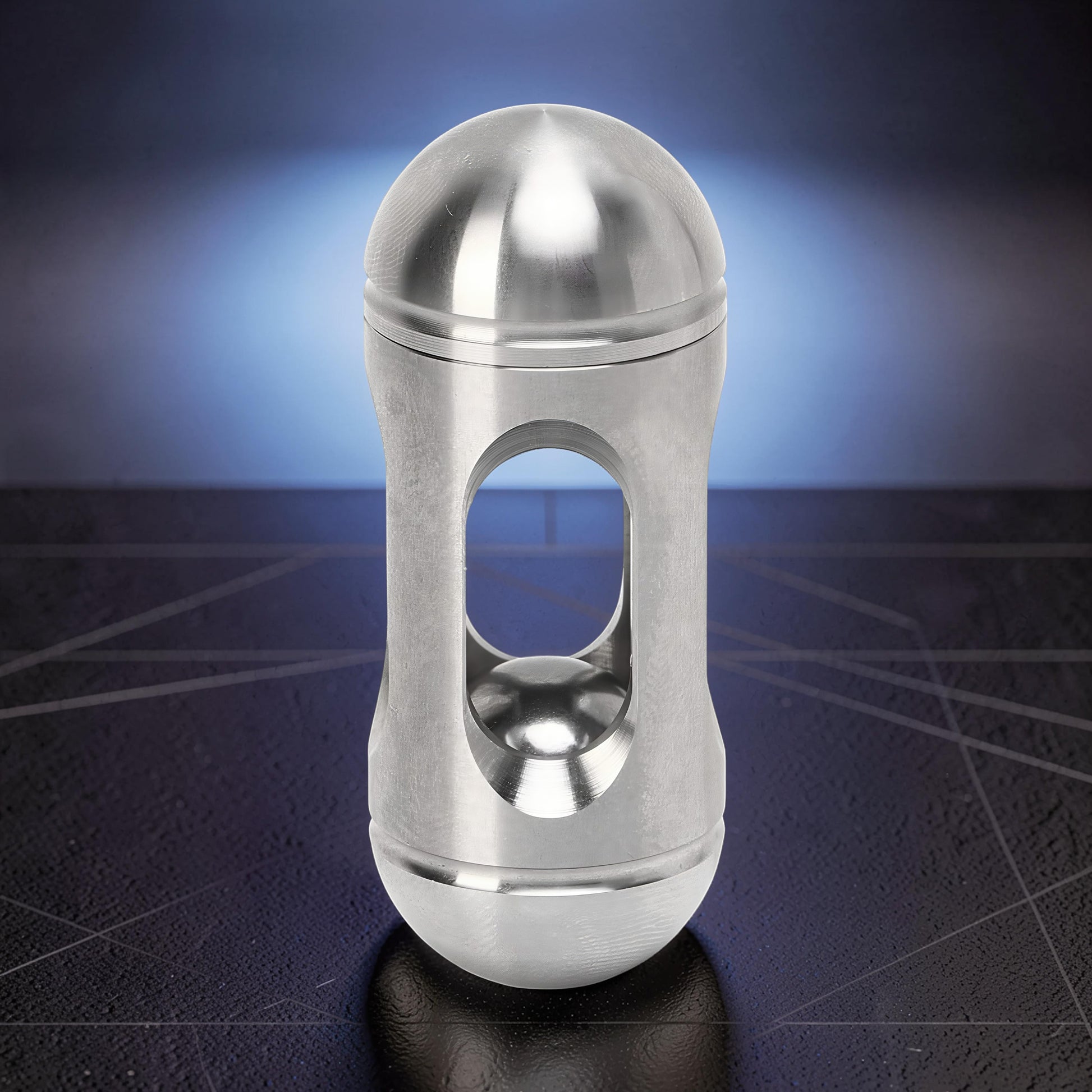The Curious Mind silver metal egg pocket spinner with a smooth, balanced profile for satisfying rotation and quick focus breaks.